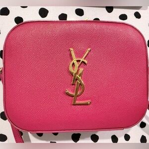 YSL hot pink camera crossbody bag